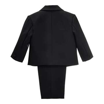 Dressy Daisy 5 Pcs Little Boys Tuxedo Suit Set for Formal Event Size 2T in Black