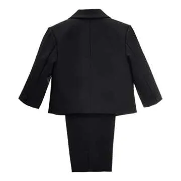Dressy Daisy 5 Pcs Little Boys Tuxedo Suit Set for Formal Event Size 2T in Black