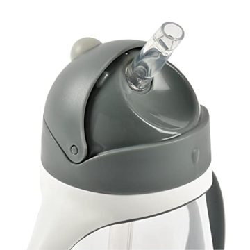 BEABA Kids Straw Sippy Cup with Removable Handles - 10 oz, Charcoal