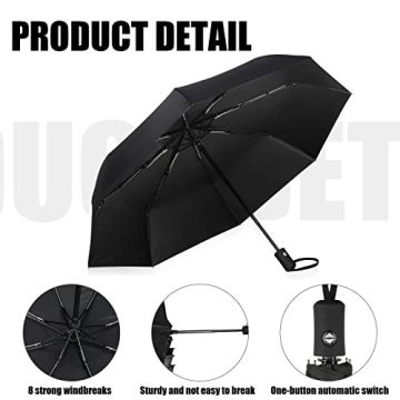 Jexine 6 Pcs Travel Umbrella Automatic Open Close