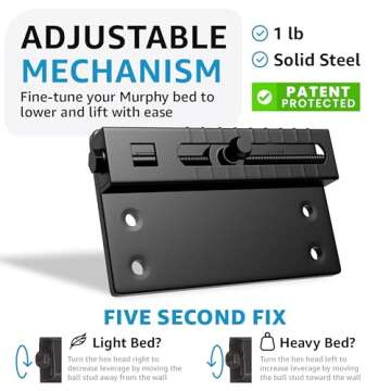 Create-A-Bed Adjustable Queen Size Deluxe Murphy Bed Kit, Vertical