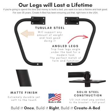 Create-A-Bed Adjustable Queen Size Deluxe Murphy Bed Kit, Vertical