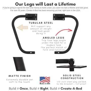 Create-A-Bed Adjustable Queen Size Deluxe Murphy Bed Kit, Vertical