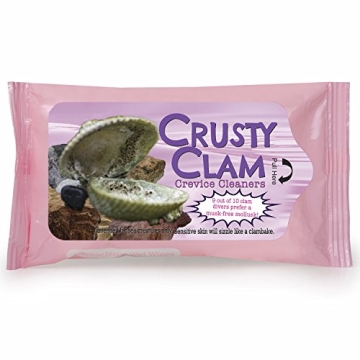 Gears Out Crusty Clam Crevice Wipes - Moist Wipes for Women - Discreet Travel Size - Bachelorette Pa...