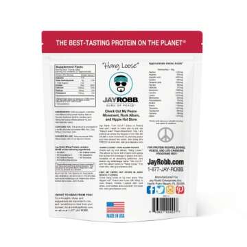 Jay Robb Whey Isolate Protein Powder, Low Carb, Keto, Vegetarian, Gluten Free, Lactose Free, No Suga...