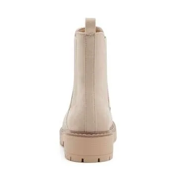 vodvob Women's Chelsea Boots Fashion Slip On Ankle Booties Casual Elastic Chunky Block Booties