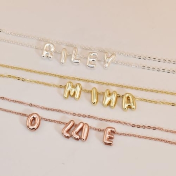 Custom Bubble Letter Necklace for Meaningful Gifts