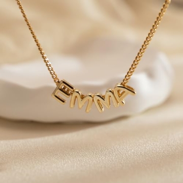 Custom Bubble Letter Necklace for Meaningful Gifts