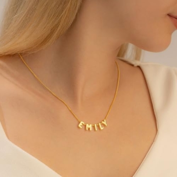 Custom Bubble Letter Necklace for Meaningful Gifts