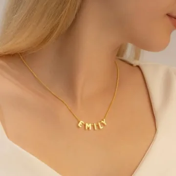 Custom Bubble Letter Necklace for Meaningful Gifts