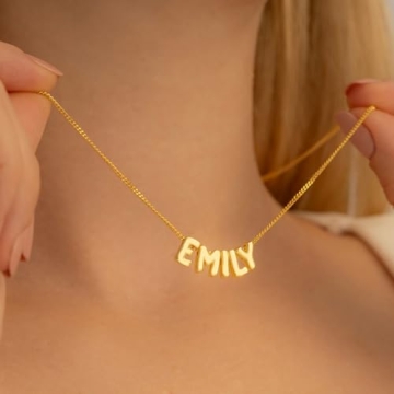 Custom Bubble Letter Necklace for Meaningful Gifts