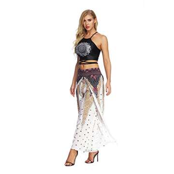 Plustrong Womens Slit Wide Leg Pants Casual Hippie Beach Boho Pilate Flowy Palazzo Yoga Pants (Palazzo Pants 001, S/M)