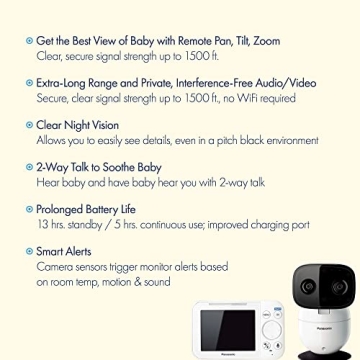 Panasonic Long Range Baby Monitor with Night Vision
