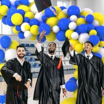 Royal Blue Yellow White Balloon Arch Kit - Royal Blue Yellow Balloons Pastel Yellow Blue Balloons for Birthday Wedding Baby Shower Anniversary Graduation Party Decorations