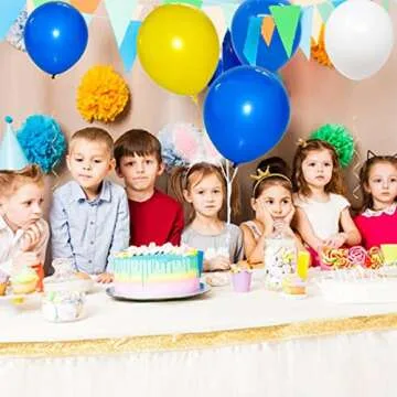 Royal Blue Yellow White Balloon Arch Kit - Royal Blue Yellow Balloons Pastel Yellow Blue Balloons for Birthday Wedding Baby Shower Anniversary Graduation Party Decorations