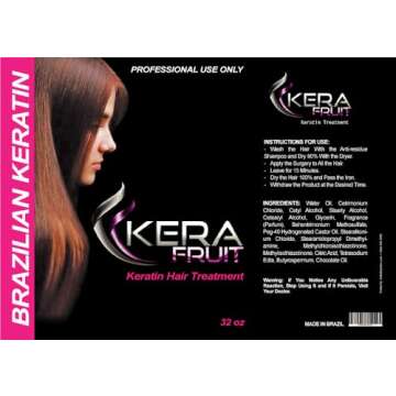 Keratina kera Fruit 16oz/500 ml. kit with Shampoo. Tratamiento De Keratina Alisado profundo