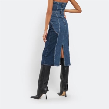 Goolita Fold Over Stiletto Knee High Boots for Women