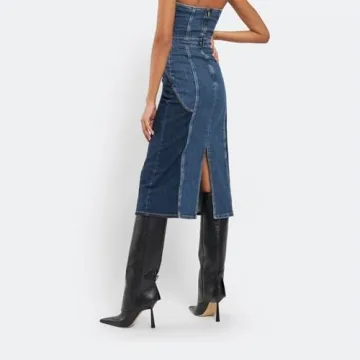 Goolita Fold Over Stiletto Knee High Boots for Women