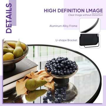 LadyNow Arched Full Length Mirror, 76"x34" Floor Mirror Freestanding, Floor Standing Mirror Full Body Mirror with Stand for Bedroom, HomeDecor Hanging Mounted Mirror for Living Room Cloakroom, Black