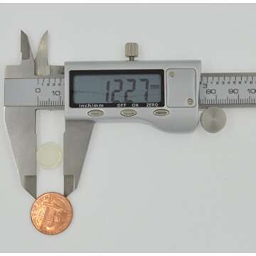 Aiskaer Self Adhesive Rubber Bumpers - Door & Drawer Furniture Bumpers - Clear Cylindrical (0.472" (12mm) Diameter x 0.3" (7.5mm) Height, 64 Pcs)