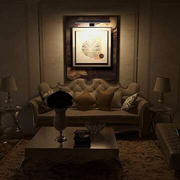 TINTINDOC Wireless Picture Light with Remote,Brightness Timer Setting,Rechargeable Battery Painting ...