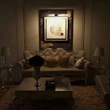 TINTINDOC Wireless Picture Light with Remote,Brightness Timer Setting,Rechargeable Battery Painting ...