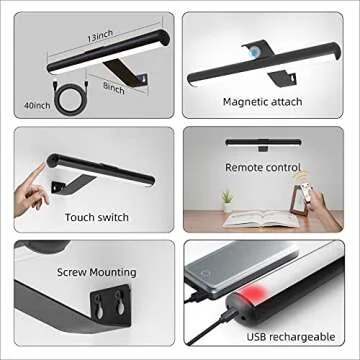 TINTINDOC Wireless Picture Light with Remote,Brightness Timer Setting,Rechargeable Battery Painting Light for Pictures Display Art on Wall with 3 Colors Lighting,Used for Frames Dartboard Portrait