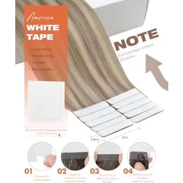 Sunny Hair Ash Blonde Tape in Extensions – 20in