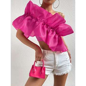 Stylish One Shoulder Sleeveless Crop Top for Women