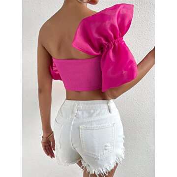 Stylish One Shoulder Sleeveless Crop Top for Women