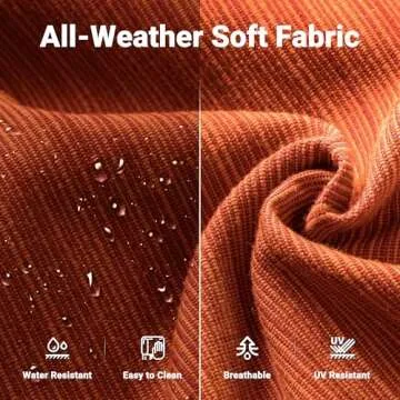 ovios 8 Pieces Patio Furniture Set, Outdoor Wicker Sofa Couch with Swivel Rocking Chairs and Comfy Cushions, High Back Rattan Conversation Set, Orange Red