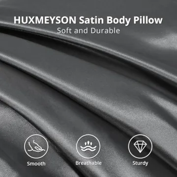 HUXMEYSON Body Pillow with Cooling Satin Case for Comfort