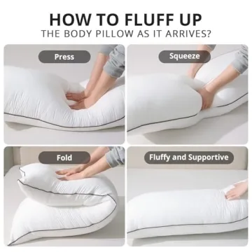 HUXMEYSON Body Pillow with Cooling Satin Case for Comfort