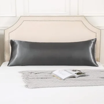 HUXMEYSON Body Pillow with Cooling Satin Case for Comfort