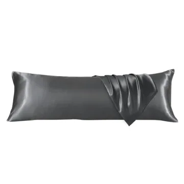 HUXMEYSON Body Pillow with Cooling Satin Case for Comfort