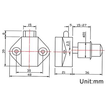 NAIERDI Set of 10 Push Button Latch Lock Keyless Cabinet Lock Drawer Knobs RV Lock 2cm/0.79inch Mounting Hole Bright Chrome