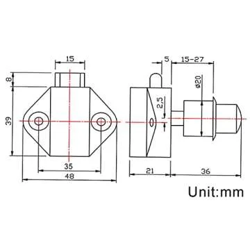 NAIERDI Set of 10 Push Button Latch Lock Keyless Cabinet Lock Drawer Knobs RV Lock 2cm/0.79inch Mounting Hole Bright Chrome