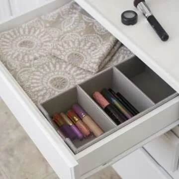 Household Essentials Grey 727-1 Drawer Organizer Box