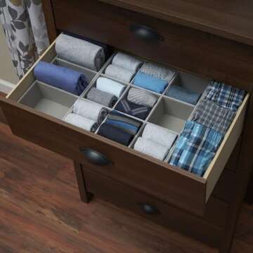 Household Essentials Grey 727-1 Drawer Organizer Box