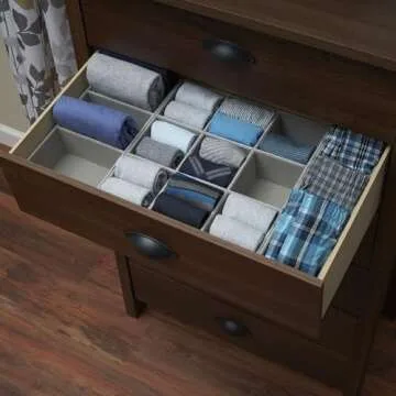 Household Essentials Grey 727-1 Drawer Organizer Box