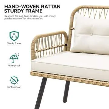 YITAHOME Luxe All-Weather Patio Wicker Sofa Set