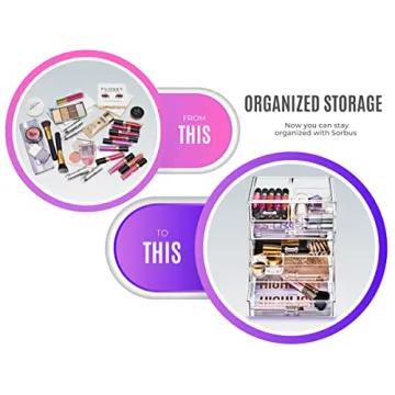 Sorbus Acrylic Makeup Organizer 7-Drawer Storage Case