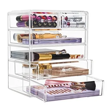 Sorbus Acrylic Makeup Organizer 7-Drawer Storage Case
