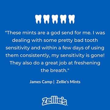 Zellie's | 100% Xylitol Sugar Free Cool Mint Breath Mints | Non-GMO, Low-Calorie, Gluten Free, Vegan & Kosher Mints (250 Count - Pack of 1)