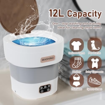 Portable Washing Machine 12L for Travel and Small Spaces