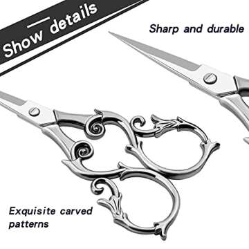 SHWAKK Vintage Gourd Flower Embroidery Scissors Set