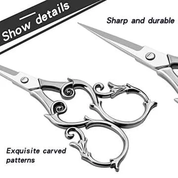 SHWAKK Vintage Gourd Flower Embroidery Scissors Set