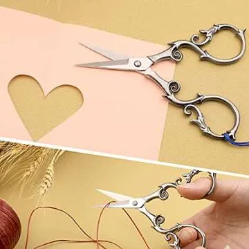 SHWAKK Vintage Gourd Flower Embroidery Scissors Set