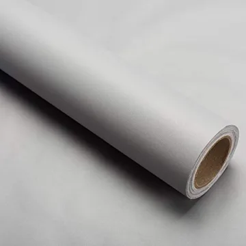 15.8" x400"Grey Wallpaper Self Adhesive Film Peel and Stick Wallpaper Grey Adhesive Paper Waterproof...