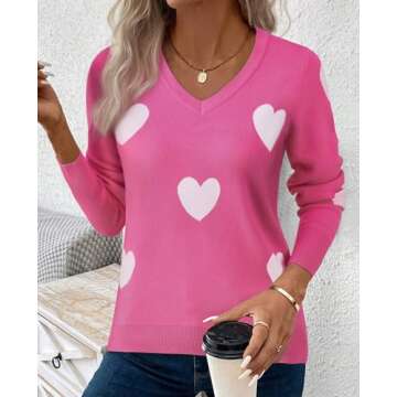 Gleeivy Pink Sweater - Stylish Casual Women’s Pullover for All Occasions